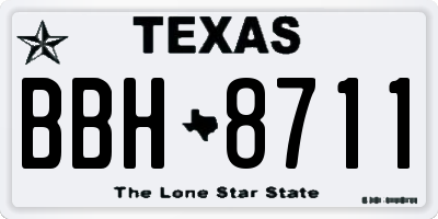 TX license plate BBH8711