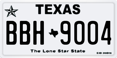 TX license plate BBH9004