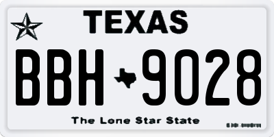 TX license plate BBH9028