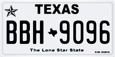 TX license plate BBH9096
