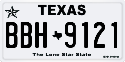 TX license plate BBH9121