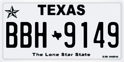 TX license plate BBH9149