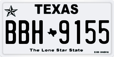 TX license plate BBH9155