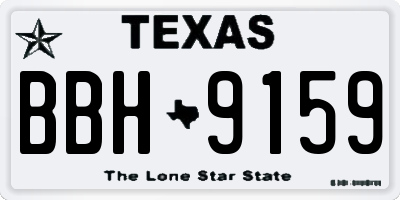 TX license plate BBH9159