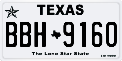 TX license plate BBH9160