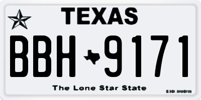 TX license plate BBH9171