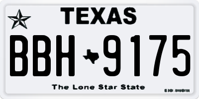 TX license plate BBH9175