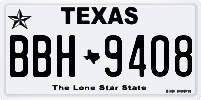TX license plate BBH9408
