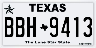 TX license plate BBH9413
