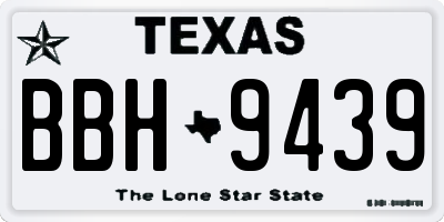TX license plate BBH9439