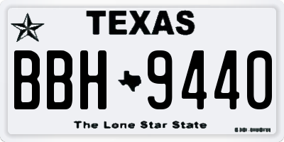 TX license plate BBH9440