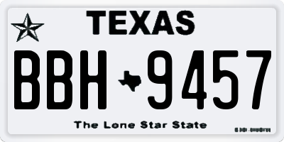 TX license plate BBH9457