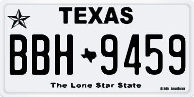 TX license plate BBH9459