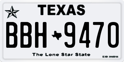 TX license plate BBH9470