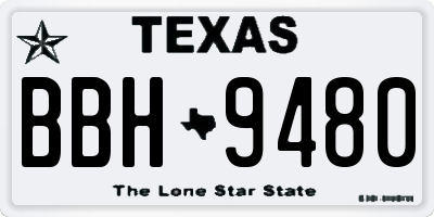 TX license plate BBH9480