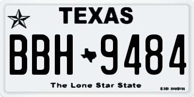 TX license plate BBH9484