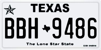 TX license plate BBH9486