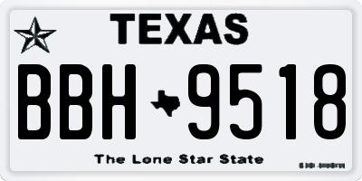 TX license plate BBH9518