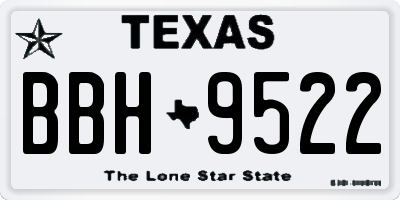 TX license plate BBH9522