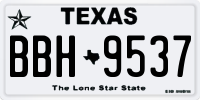 TX license plate BBH9537