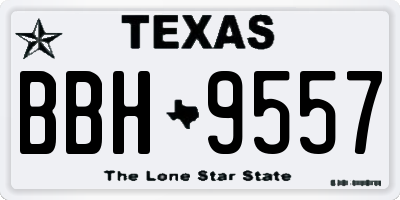 TX license plate BBH9557