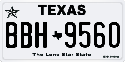 TX license plate BBH9560