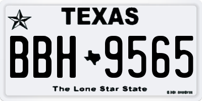 TX license plate BBH9565