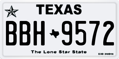 TX license plate BBH9572