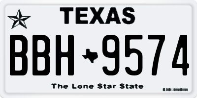 TX license plate BBH9574