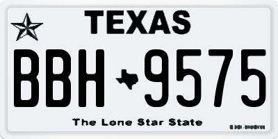 TX license plate BBH9575