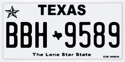 TX license plate BBH9589