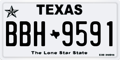 TX license plate BBH9591