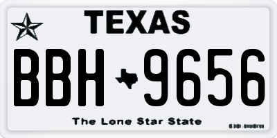 TX license plate BBH9656