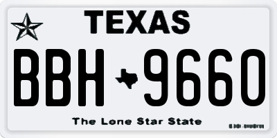 TX license plate BBH9660