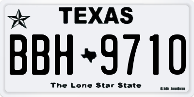 TX license plate BBH9710