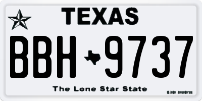 TX license plate BBH9737