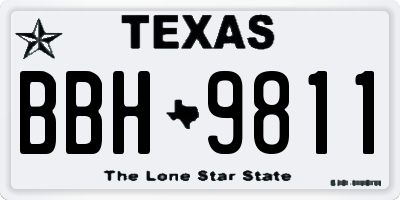 TX license plate BBH9811
