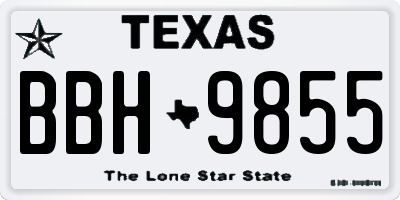 TX license plate BBH9855