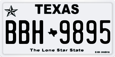 TX license plate BBH9895