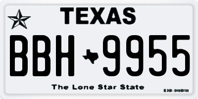 TX license plate BBH9955