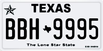 TX license plate BBH9995