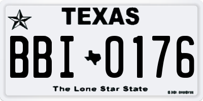TX license plate BBI0176