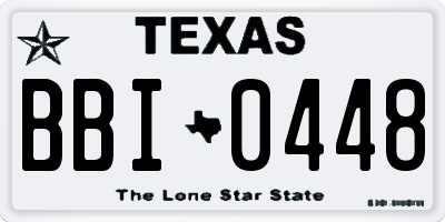 TX license plate BBI0448