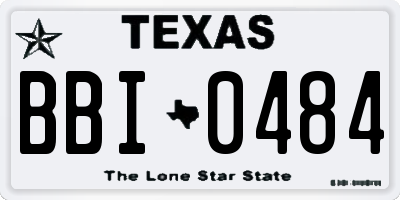 TX license plate BBI0484