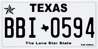 TX license plate BBI0594