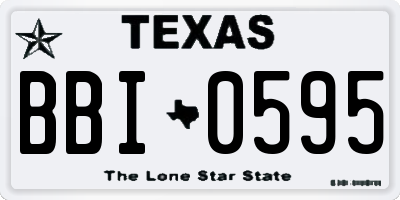 TX license plate BBI0595