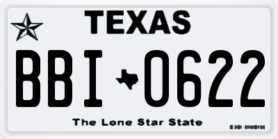 TX license plate BBI0622