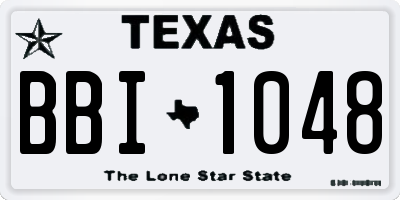 TX license plate BBI1048