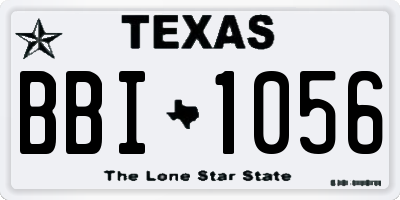 TX license plate BBI1056