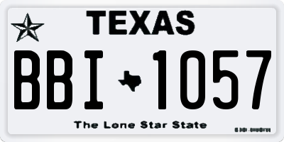 TX license plate BBI1057